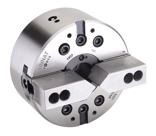 Unnat 2 Jaw Power Chucks With Open Centre