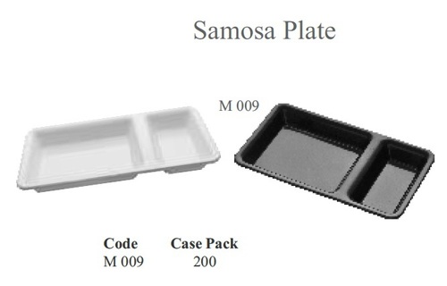 Fast Food Tray Samosa Plate 2 in 1 ABS  Polycarbonate 4.25 x 8
