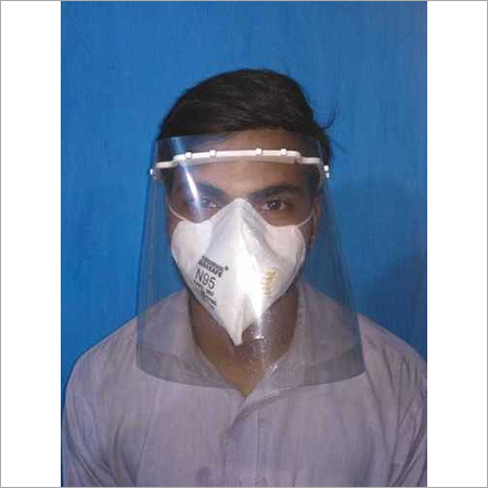 Face Shield - Fibre/Plastic Material Single Use White Color | Suitable for All Ages: Children Adults Men Infants Safe Guard Function