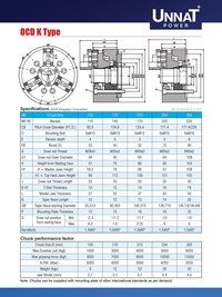 Unnat 2 Jaw Power Operated Chucks With Closed Centre