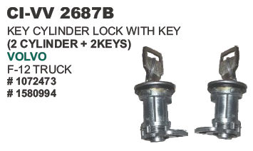 Key Cylinder Lock With Keys Volvo Truck Vehicle Type: 4 Wheeler