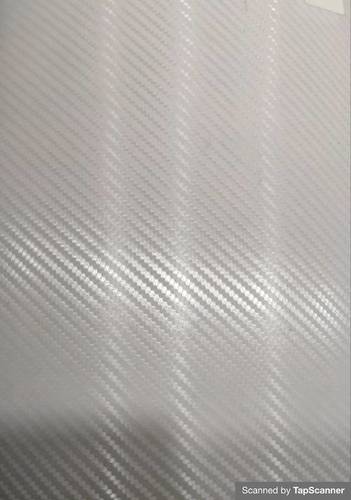 Transparent  White Carbon Fiber Texture Back Mobile Skin Material
