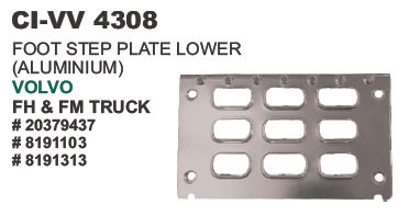 Foot Step Plate Lower Volvo  Truck