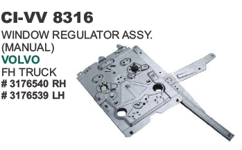 Window Regulator Assy Manual Volvo Truck