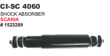 Shock Absorber Scania Truck - Steel, 50mm Diameter x 350mm Length, Stroke 100mm | Threaded Mounting, Durable Design, Reduced Vibration