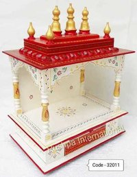 Wooden Painted Temple with Drawer
