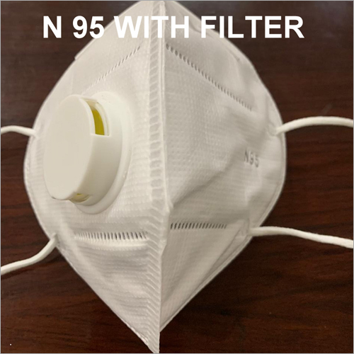 N 95 Face Mask With Filter - Standard Size, Unisex Design | Ideal for Hospital, Clinic, and Household Use, Provides Protection from Germs