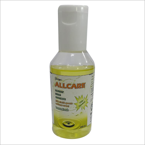100 ml Lemon Fragrance Hand Sanitizer - Size: 100 ml, Anti-Allergic Formula | Kills 99.99% Germs Anytime, Anywhere, Refreshing Lemon Scent
