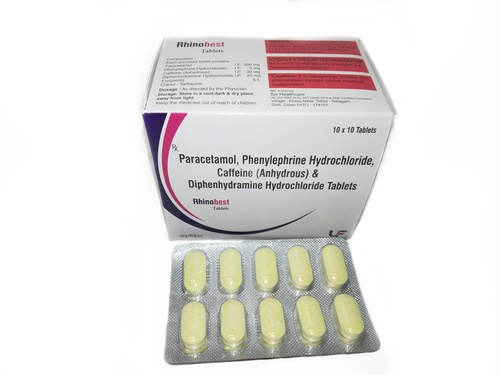 Paracetamol, Phenylephrine, Caffeine, Diphenhydramine HCL Tablets