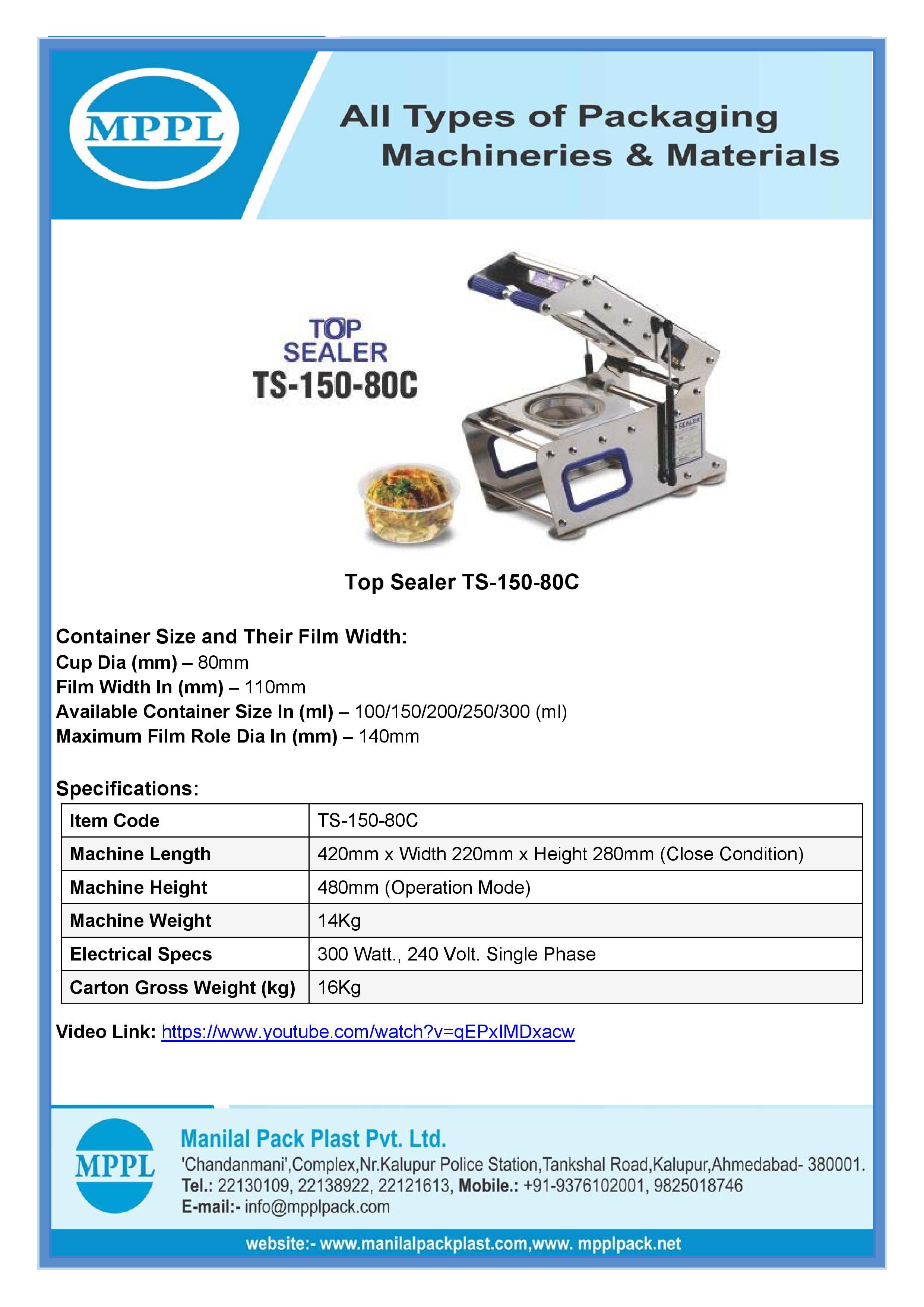 Top Sealer Ts-150-80c