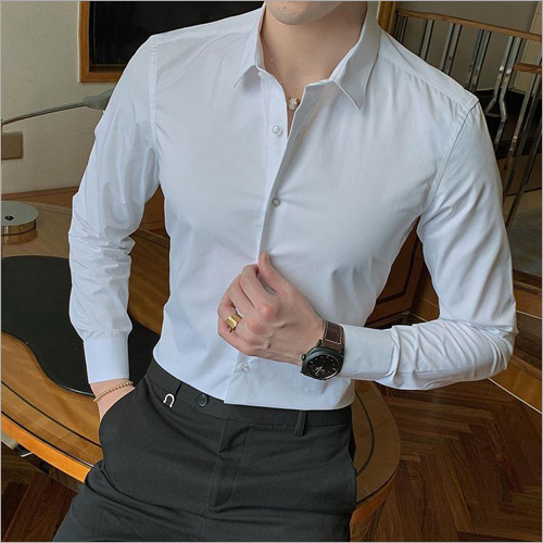 Spring Mens Plain Shirt