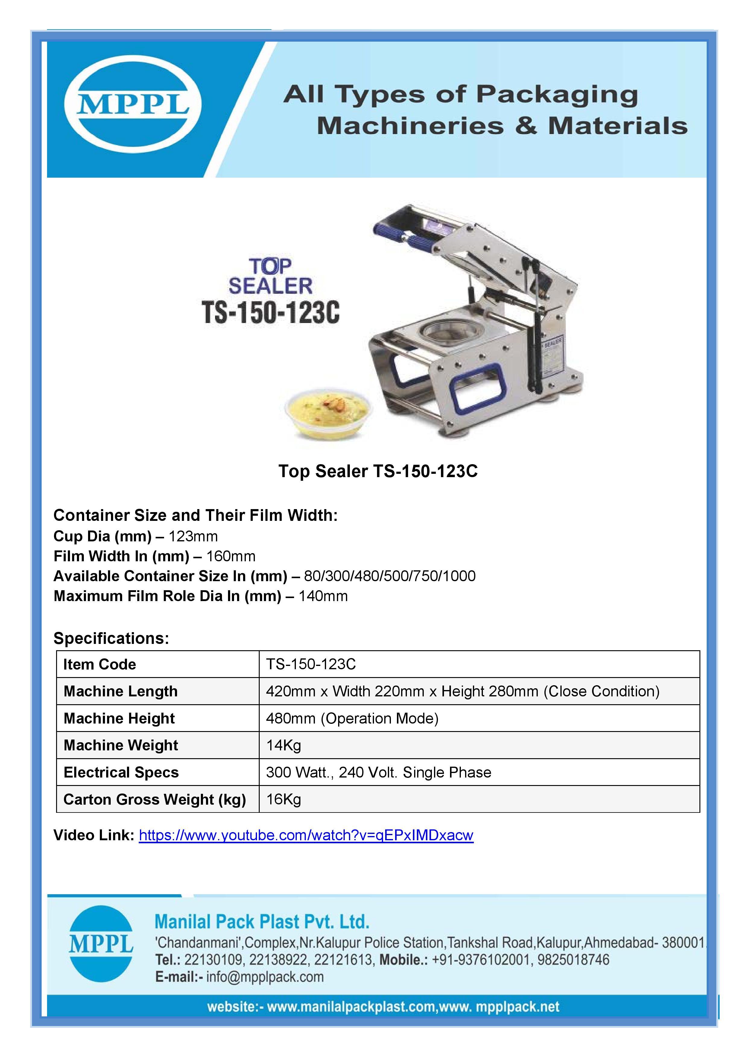 Top Sealer Ts-150-123c