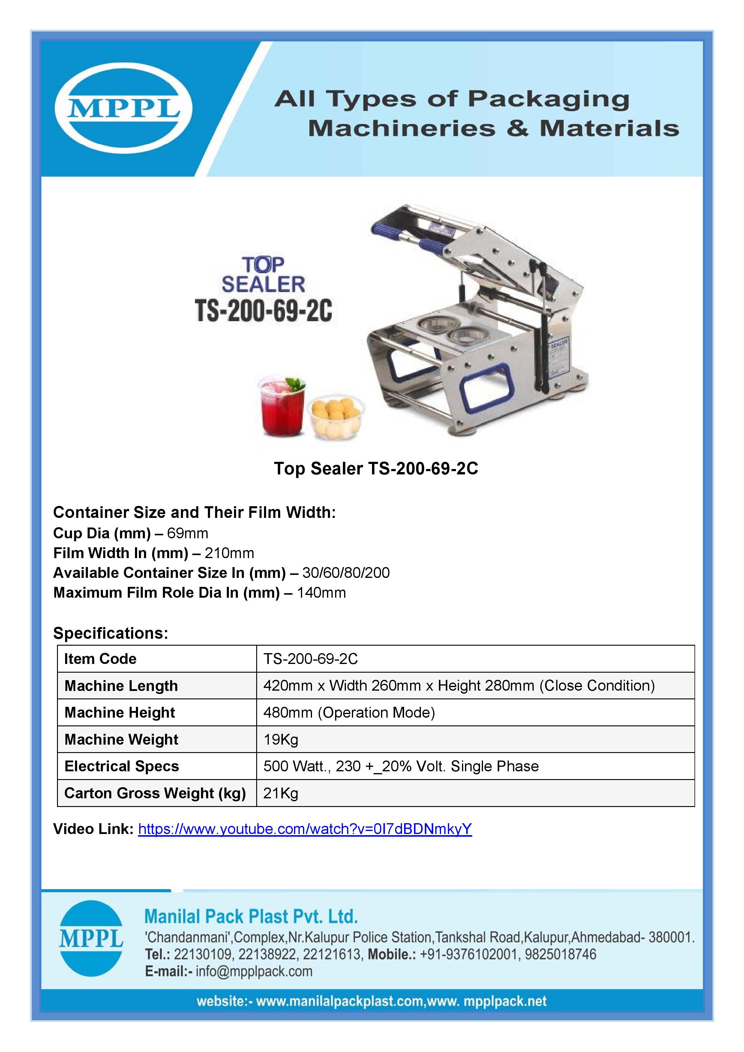 Top Sealer Ts-200-69-2c