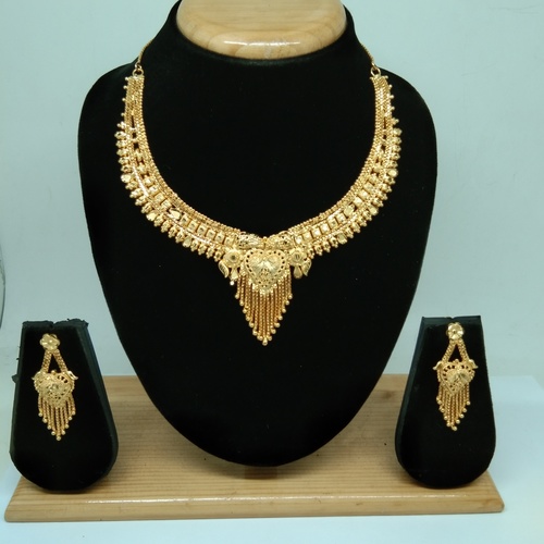Simple New Design Gold Necklace Set for Women
