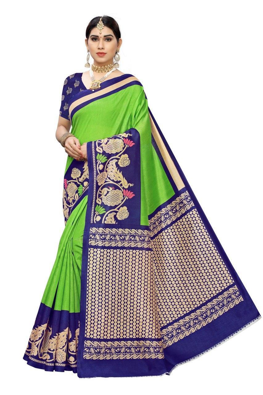 ART SILK SAREES WITH FIGURE PRINT CONCEPT