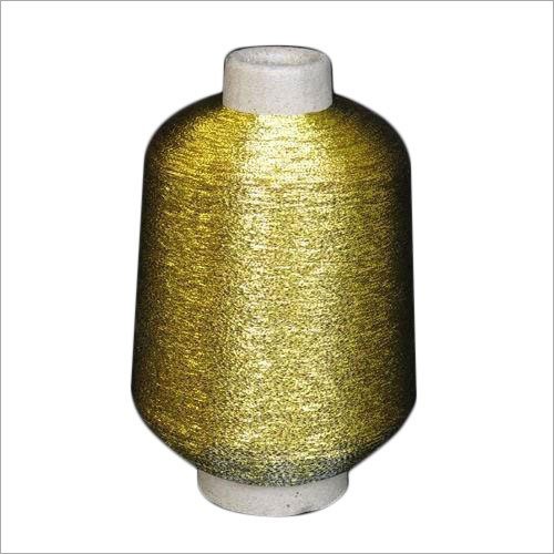 MX Type Supported Flat Film Yarn - 2 Ply 100% Polyester Golden Color | Durable Light In Weight Bright Luster Dyed Pattern