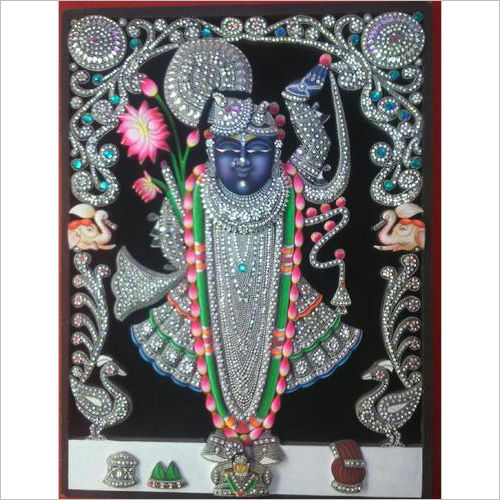 Download Divine Artistry - Shrinathji in Canvas Wallpaper | Wallpapers.com