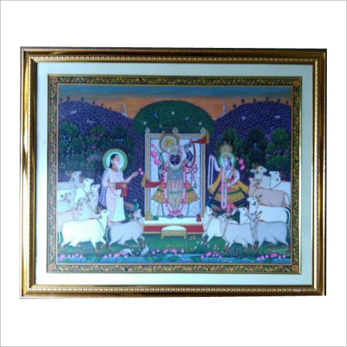 Shrinathji Trinidhi Cows Painting
