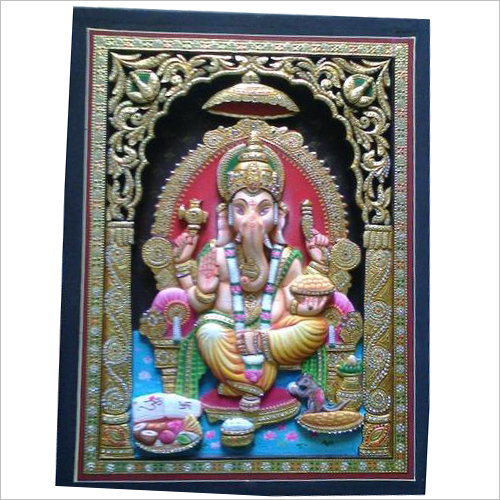 3D Ganesha Tanjore Paintings