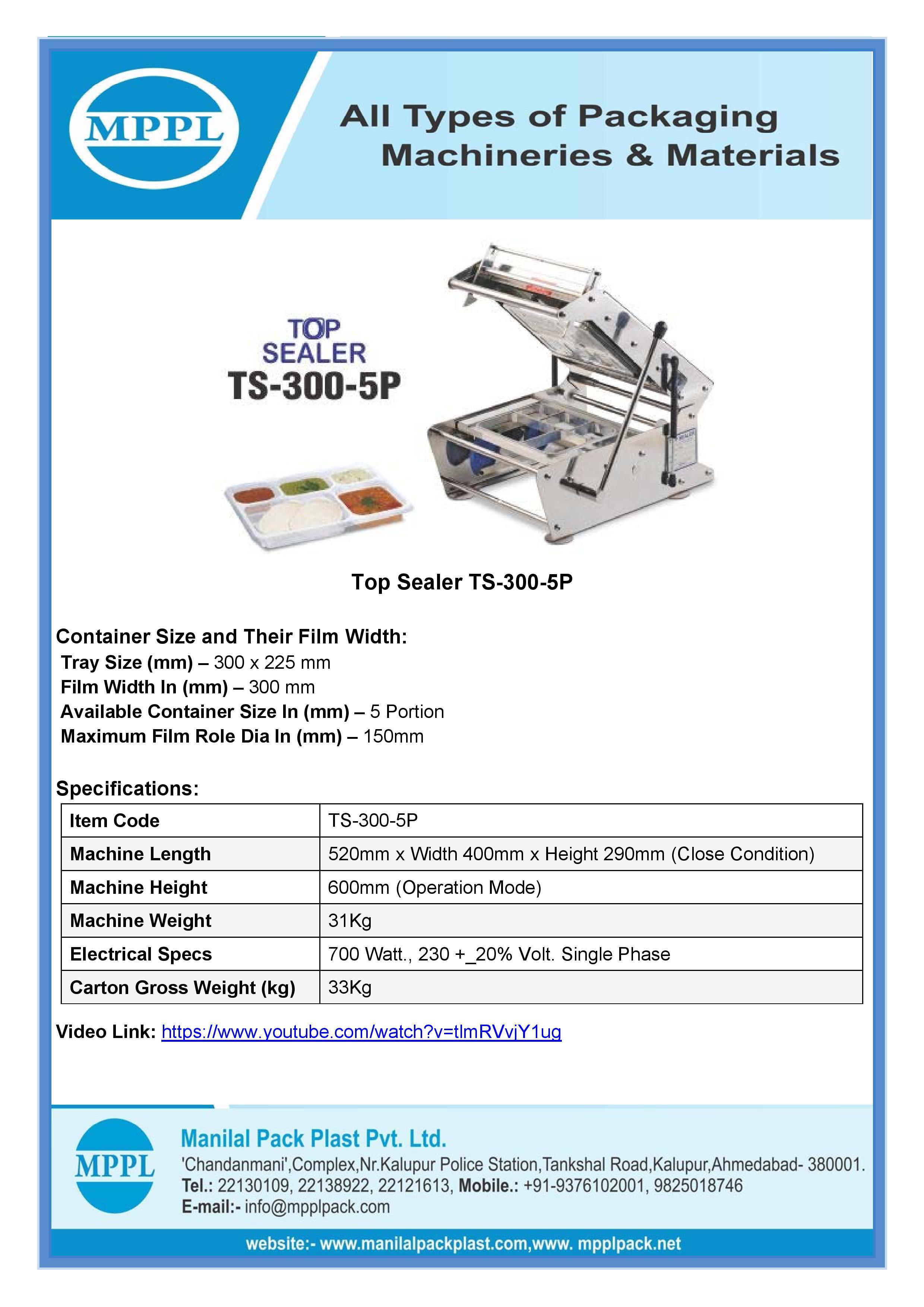Top Sealer Ts-300-5p