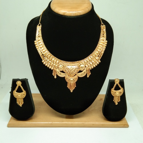 Simple New Design gold necklace set for women