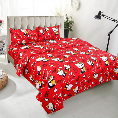 Cartoon  Printed Cotton Bedsheet