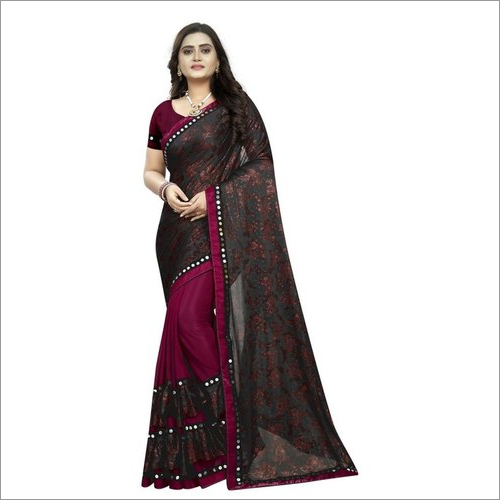 BANGLORI  Heavy Saree WITH TIKI WORK