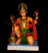 Multicolor Marble Hanuman Statue