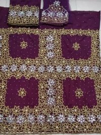 Heavy Beaded Attractive Design Wrapper With Blouse Bust Size: Free Size Yard