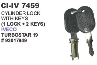 Cylinder Lock with Keys Iveco Turbostar Truck By CI CAR INTERNATIONAL PVT. LTD.