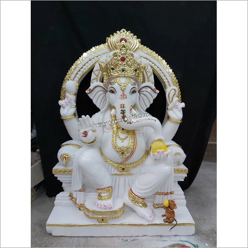 White Marble Ganesh Ji Statue - Feature: Eco-Friendly