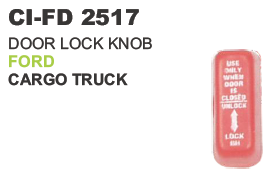 Door Lock Knob Ford Cargo Truck - Metal & Plastic, 2.5x1.5x1 Inches, Red | Secure Locking, Rotary Keyway