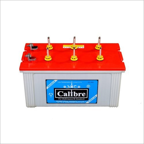 150Ah Calibre Tubular Battery - Lead-Acid 12V Red, Long Life, Reliable Backup, Durable Design