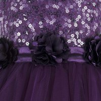 Kids Sequin Embellished Purple Party Wear Frock