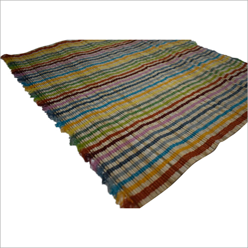 Anit Slip Multicolor Stripes Straw Mat