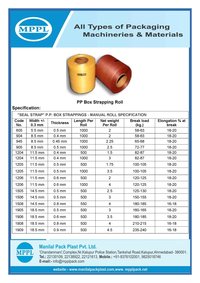 PP Box Strapping Manual Roll