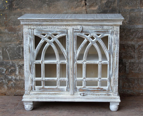 whitewash distressed sideboard