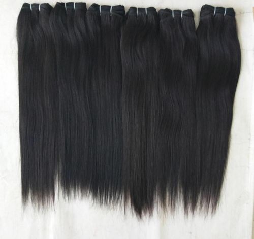 Temple Raw Black Straight Human Hair