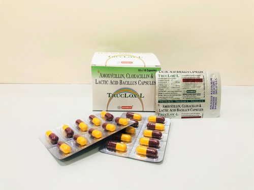 Amoxycillin 250 mg, cloxacillin 250 mg, Lactic Acid Bacillus 1.7 Billion spores