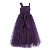 Kids Embroidered Purple Party Wear Gown
