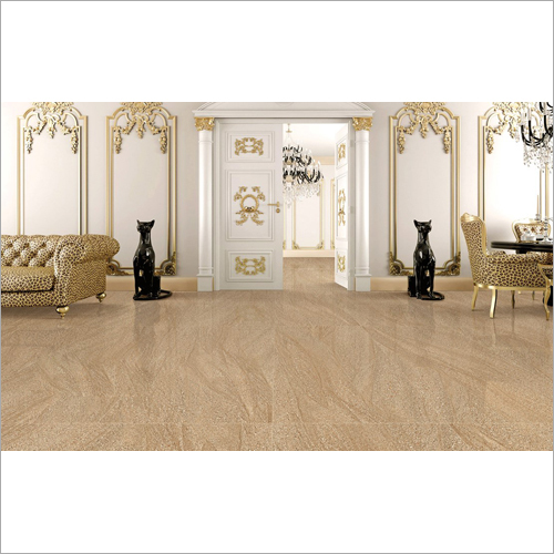 Double Charge Almond Tiles - Ceramic 60x60 Cm Gloss Finish | Premium Brown and Tan Flooring Solution for High Traffic Areas