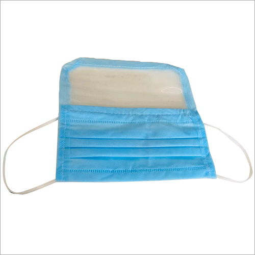 3 Ply Mask with Face Shield - Non Woven Fabric, Blue Color | Unisex Personal Care, Designed for Protection Against Air Pollution and Pollen