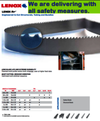 Bimetal Bandsaw Blades Bladeâ size: 2540x27x.9x4/6