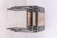 Iron wooden Nesting Tables Set of 3