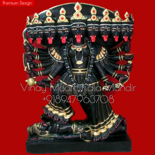 Black Marble Mahakali Statue