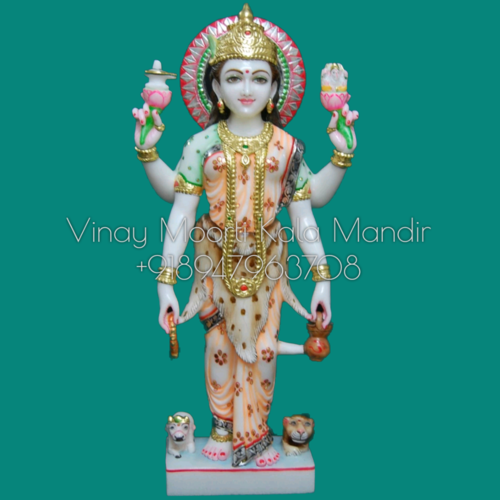 Parvati Mata Marble Statue