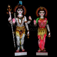 Marble Shiv Parvati Statue