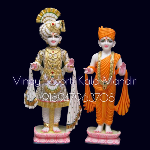 White Marble Swaminarayan Statue