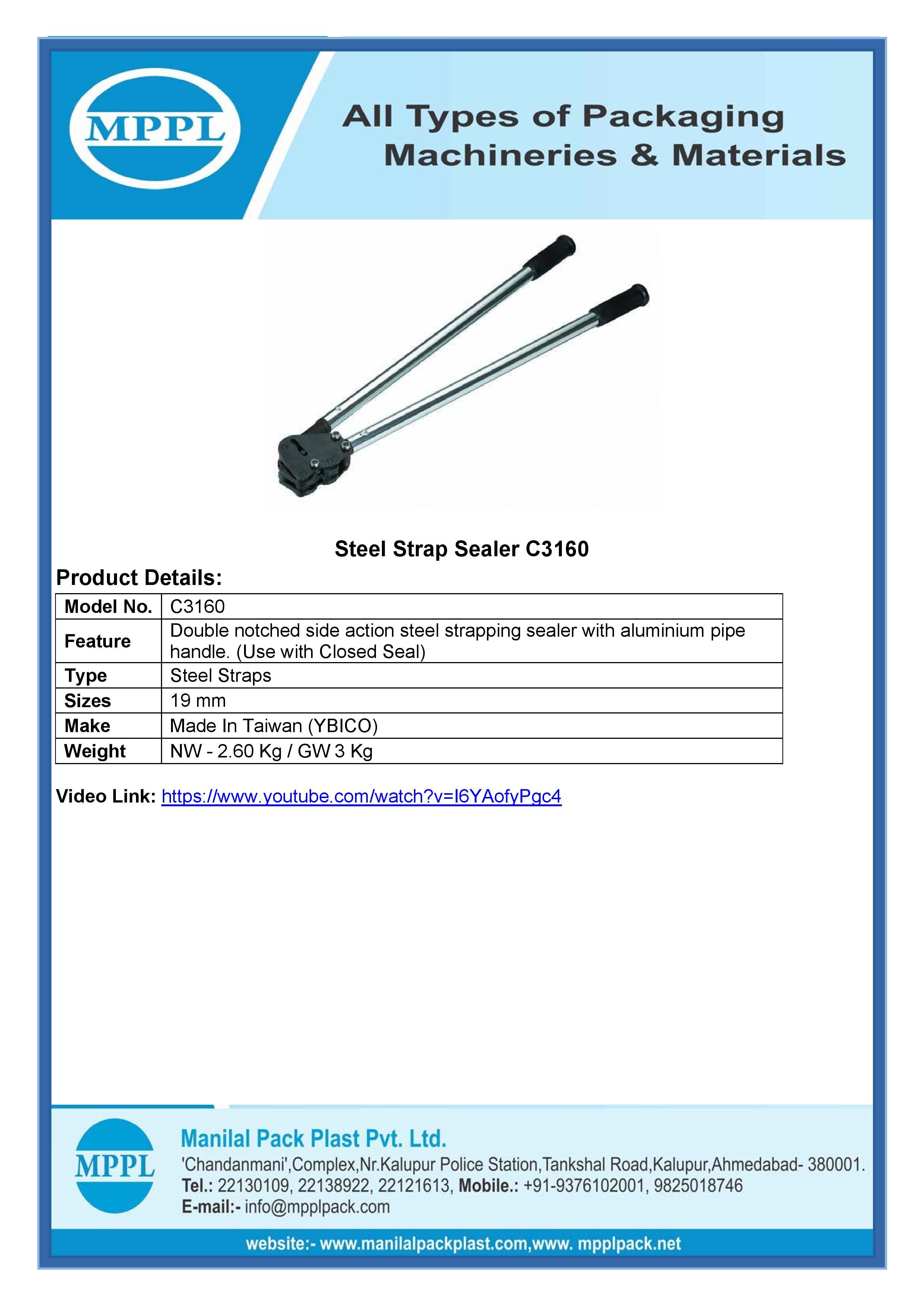 Steel Strap Sealer C3160