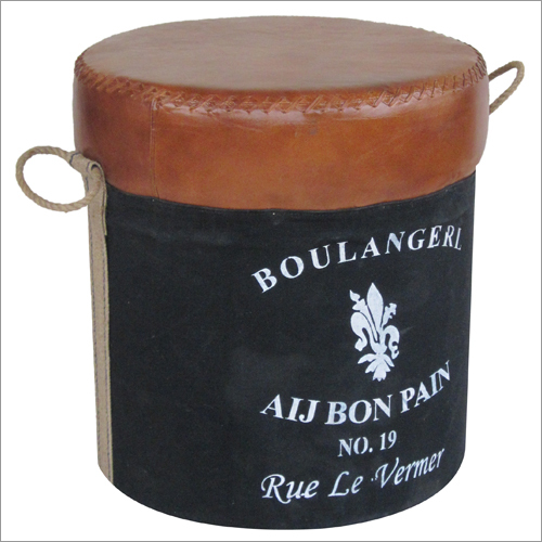 Leather Fabric Stool